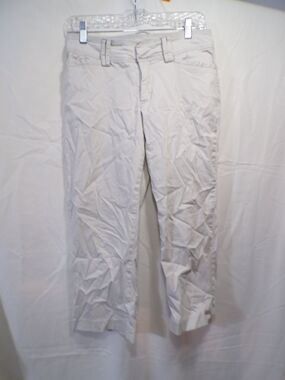 Lee Women's Cropped Capri Pants Beige Size 6 Natural Fit Cotton